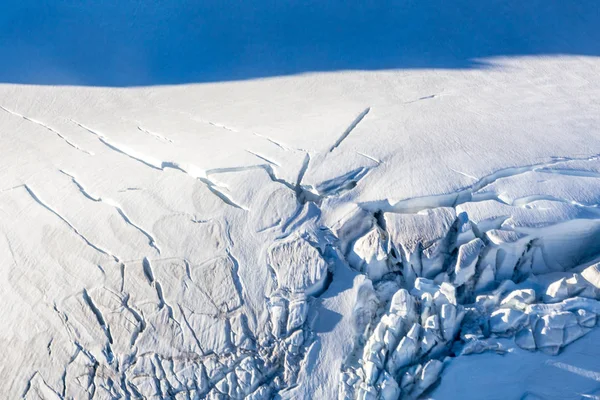 Mount Cook Nový Zéland Letadlem Oblasti Úplně Pokryté Ledem Sněhem — Stock fotografie