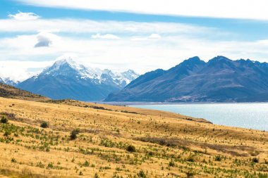 Aoraki Mount Cook Milli Parkı, Yeni Zelanda, Oceania.