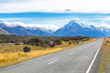 Aoraki Mount Cook Milli Parkı, Yeni Zelanda, Oceania.