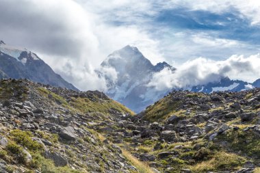 Aoraki Mount Cook Milli Parkı, Yeni Zelanda, Oceania.