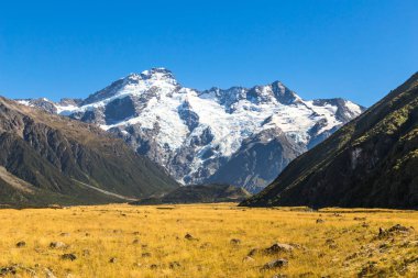 Aoraki Mount Cook Milli Parkı, Yeni Zelanda, Oceania.