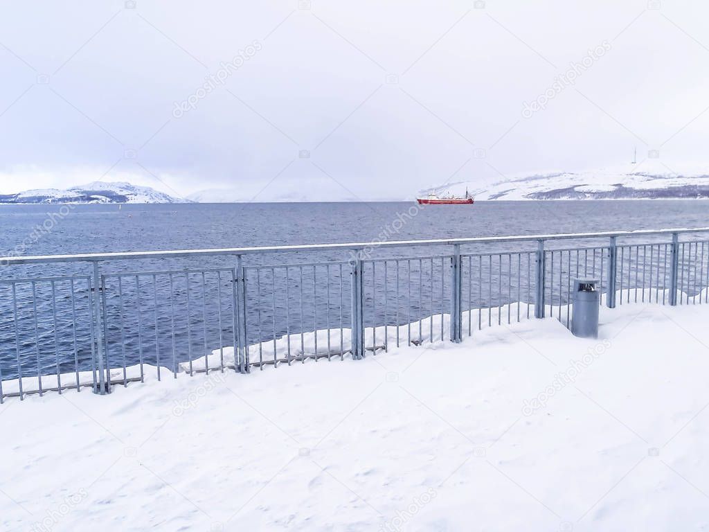 Kirkenes in Norway, an amazing city for tourism. Europe.
