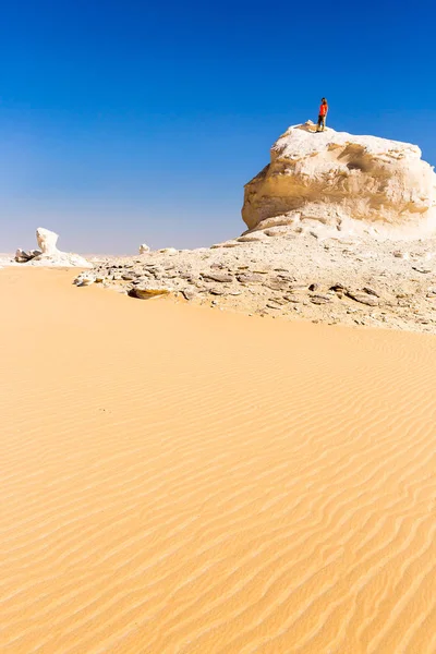 エジプトのサハラのファラフラの白い砂漠 — ストック写真