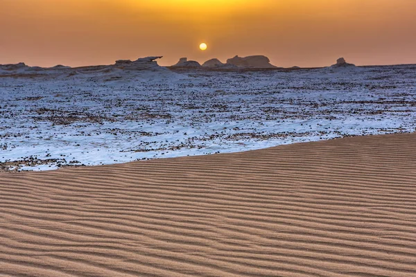 The White Desert at Farafra in the Sahara of Egypt. — Stock Photo, Image