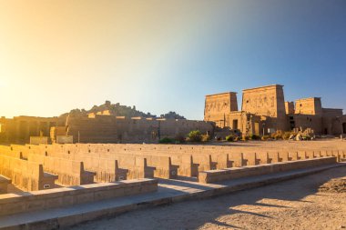 Aswan Mısır Nil tapınakta Philae