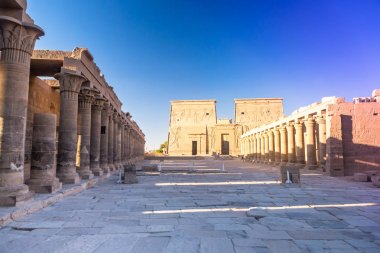 Aswan Mısır Nil tapınakta Philae