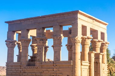 Aswan Mısır Nil tapınakta Philae
