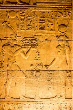 Aswan Mısır Nil tapınakta Philae