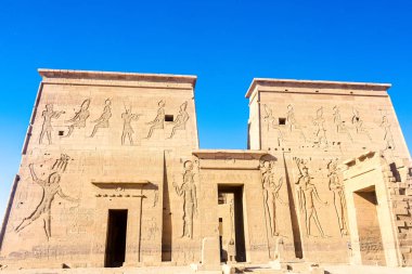 Aswan Mısır Nil tapınakta Philae