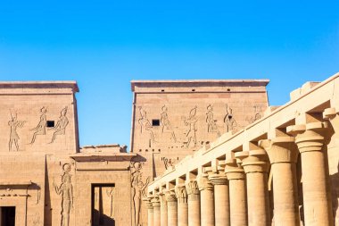 Aswan Mısır Nil tapınakta Philae