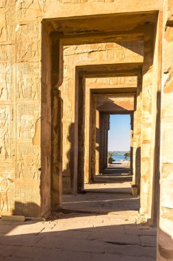 Kom Ombo, Aswan, Mısır'da bulunan Tapınağı.