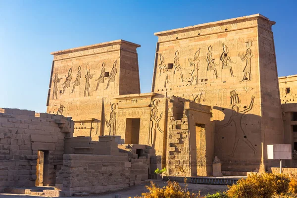 Aswan Mısır Nil tapınakta Philae