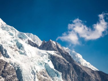 Nepal'deki Everest Merkez kampına trekking.