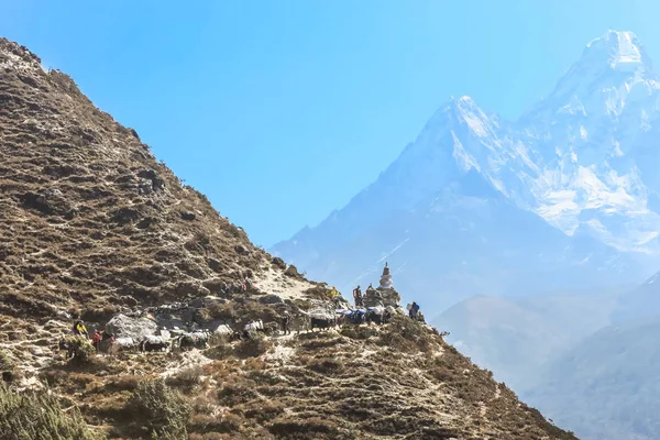 Trekking al campamento base del Everest en Nepal — Foto de Stock