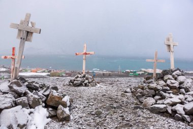 Antarktika 'daki güzel manzara ve manzara