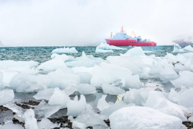 Antarktika 'daki güzel manzara ve manzara