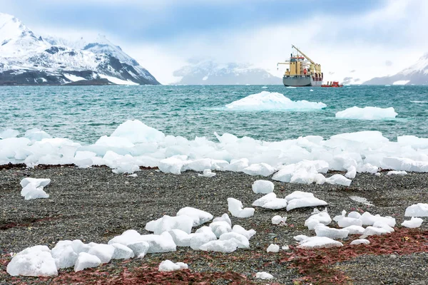 Bela paisagem e paisagem na Antártida — Fotografia de Stock