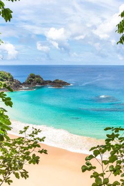 Fernando de Noronha, Brezilya. Fernando de kumsalda Sancho görünümünü