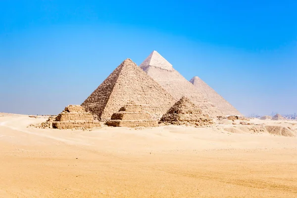 Piramidele din Giza, Egipt — Fotografie, imagine de stoc