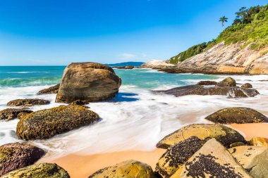 Beach in Balneario Camboriu, Santa Catarina, Brazil. Estaleirinh