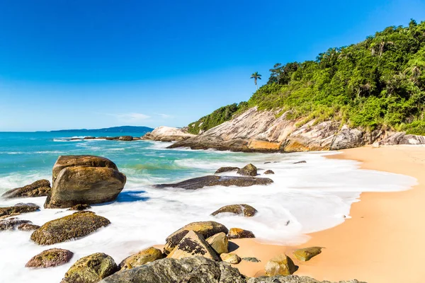 Beach in Balneario Camboriu, Santa Catarina, Brazil. Estaleirinh