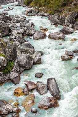Everest Ana Kampı 'na gidiyorum. Nepal.