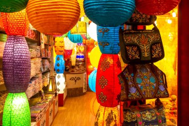 Thamel, Katmandu, Nepal. 03 / 10 / 2019. Thamel sokakları boyunca 