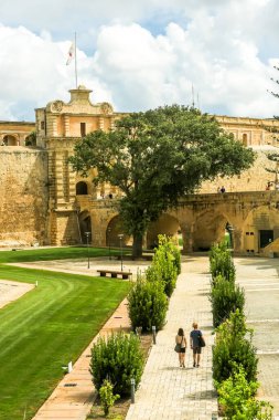 Ana kapı, Malta Adası 'ndaki ortaçağ şehri Mdina..