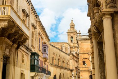 Malta, Mdina katedralinin eski kalesi. Avrupa.