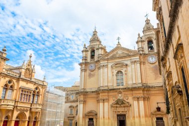Malta, Mdina katedralinin eski kalesi. Avrupa.