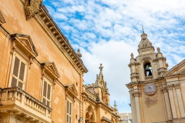 Malta, Mdina katedralinin eski kalesi. Avrupa.