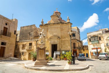 Malta Adası, Malta - 13 Ocak 2012: Mdina 'nın şehir manzaraları, eski başkent Malta, ortaçağ mimarisi..