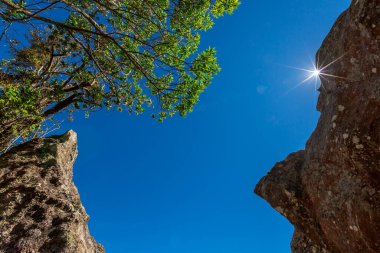 Pedra do Bau, Sao Bento do Sapucai, Brezilya 'daki kayalık dağ zirvesi. Güney Amerika.