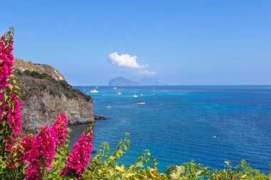 Volkan Stromboli Takımadaları Sicilya 'da Eolie Eolie İtalya