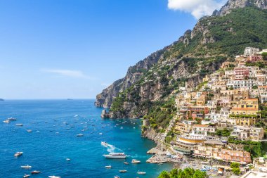 Positano, Amalfi Sahili, Campania Sorrento, İtalya.