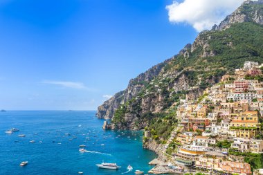 Positano, Amalfi Sahili, Campania Sorrento, İtalya.