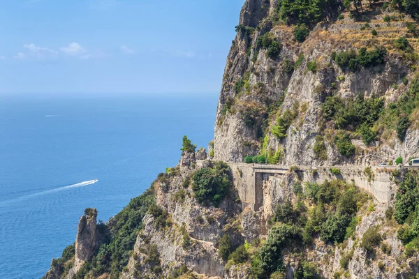 Costiera Amalfitana Italia Strada Paesaggio Incredibili — Foto Stock