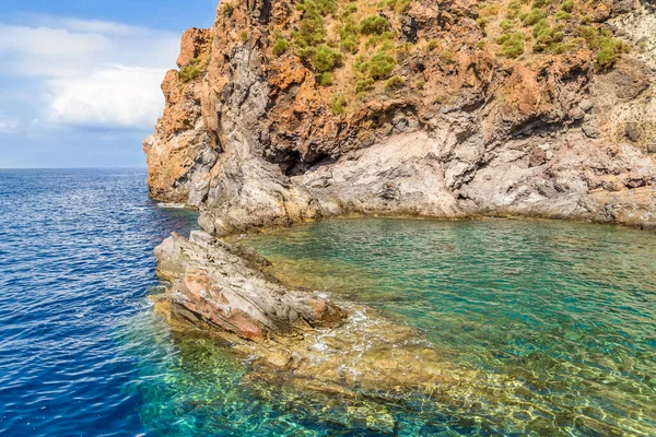 Volkan Stromboli Takımadaları Sicilya Eolie Eolie Talya — Stok fotoğraf