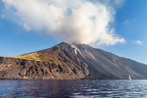 Vulkan Stromboli Skärgård Eolie Sicilien Italien — Stockfoto