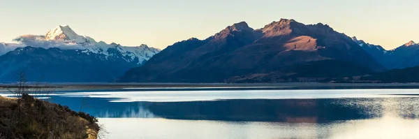 Mount Cook Nueva Zelanda Viaje Avión Una Zona Completamente Cubierta — Foto de Stock