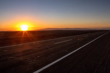 Atacama Çölü, Şili, And Dağları, Güney Amerika. Güzel manzara ve manzara.