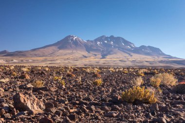 Atacama Çölü, Şili, And Dağları, Güney Amerika. Güzel manzara ve manzara.