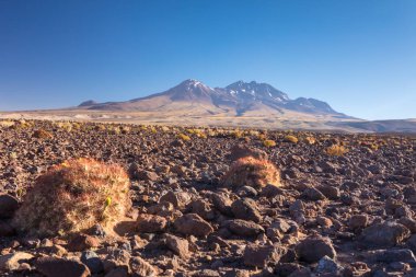 Atacama Çölü, Şili, And Dağları, Güney Amerika. Güzel manzara ve manzara.