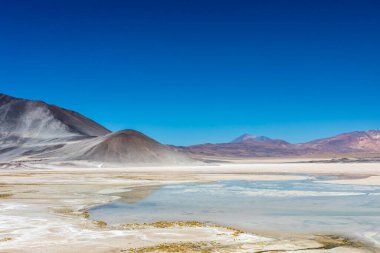 Atacama Çölü, Şili. Salar Aguas Calientes. Tuyacto Gölü. Güney Amerika.