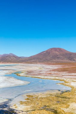 Atacama Çölü, Şili. Salar Aguas Calientes. Tuyacto Gölü. Güney Amerika.