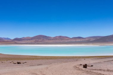 Atacama Çölü, Şili. Salar Aguas Calientes. Tuyacto Gölü. Güney Amerika.