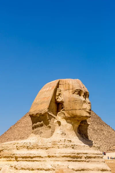 Esfinge Pirâmide Cairo Egito — Fotografia de Stock