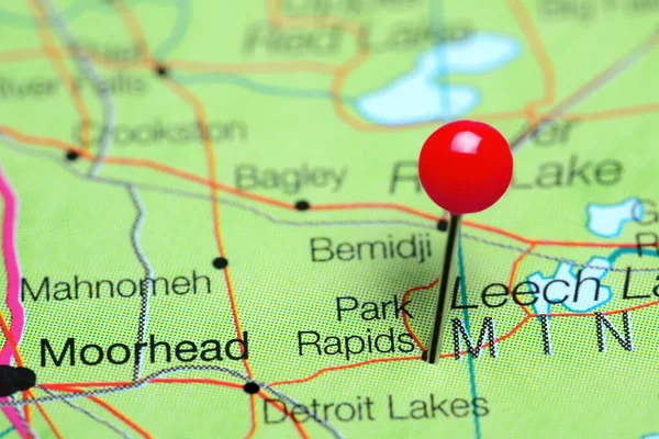Park Rapids Mapa Minnesota Estados Unidos — Foto de Stock