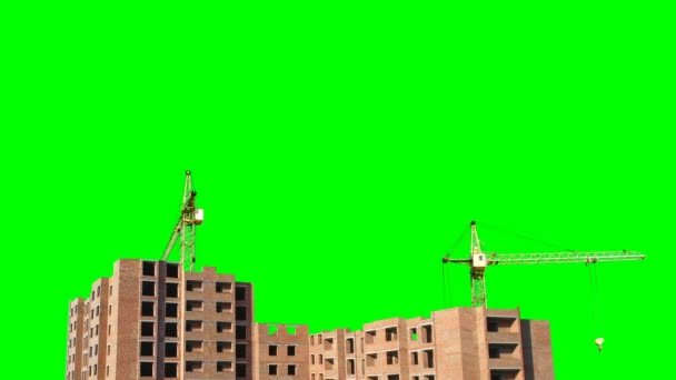 4k gesamte Konstruktion des Wohngebäudes — Stockvideo