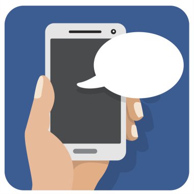 Mobil iletişim düz simgesi